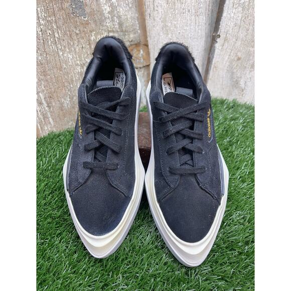 Adidas Hypersleek Black Suede Pointed Toe Platform Women's 5.5 Sneakers - Picture 3 of 6